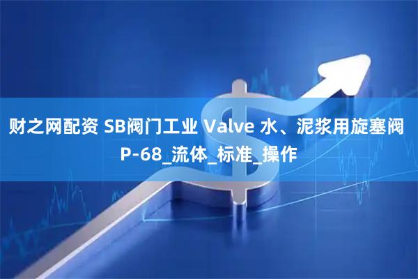 财之网配资 SB阀门工业 Valve 水、泥浆用旋塞阀 P-68_流体_标准_操作